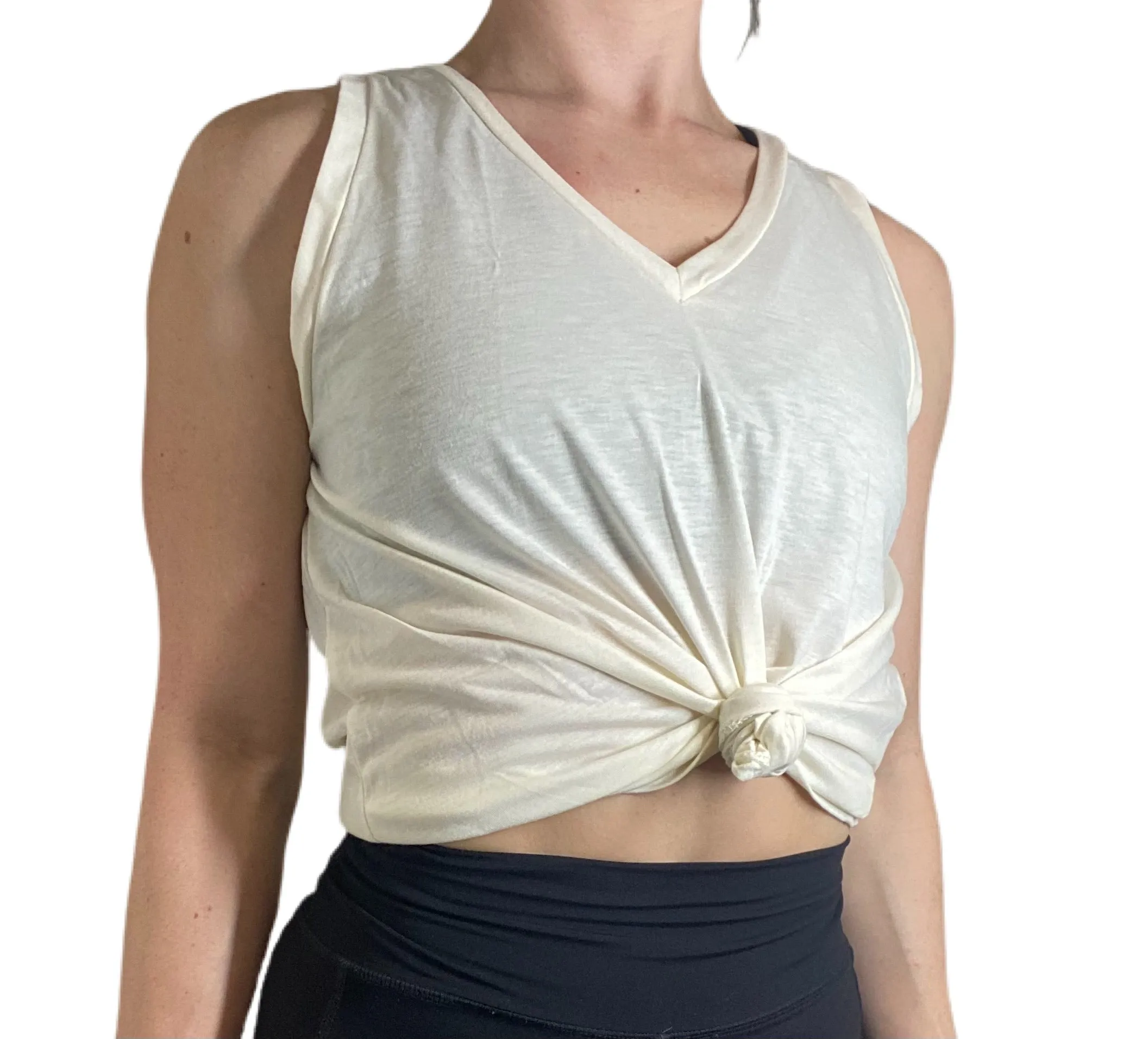 Onzie Flow Knot Tee V Neck 3774