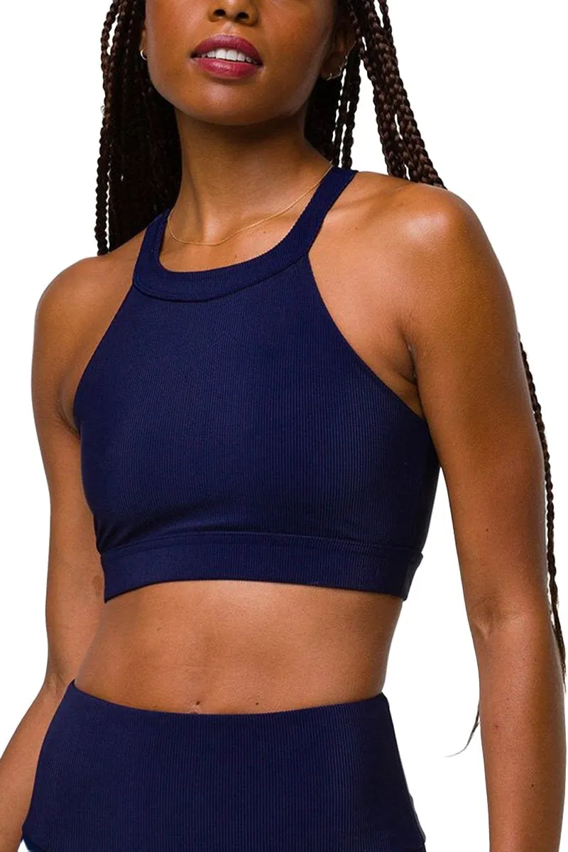 Onzie High Neck Ribbed Cropped Top 3789