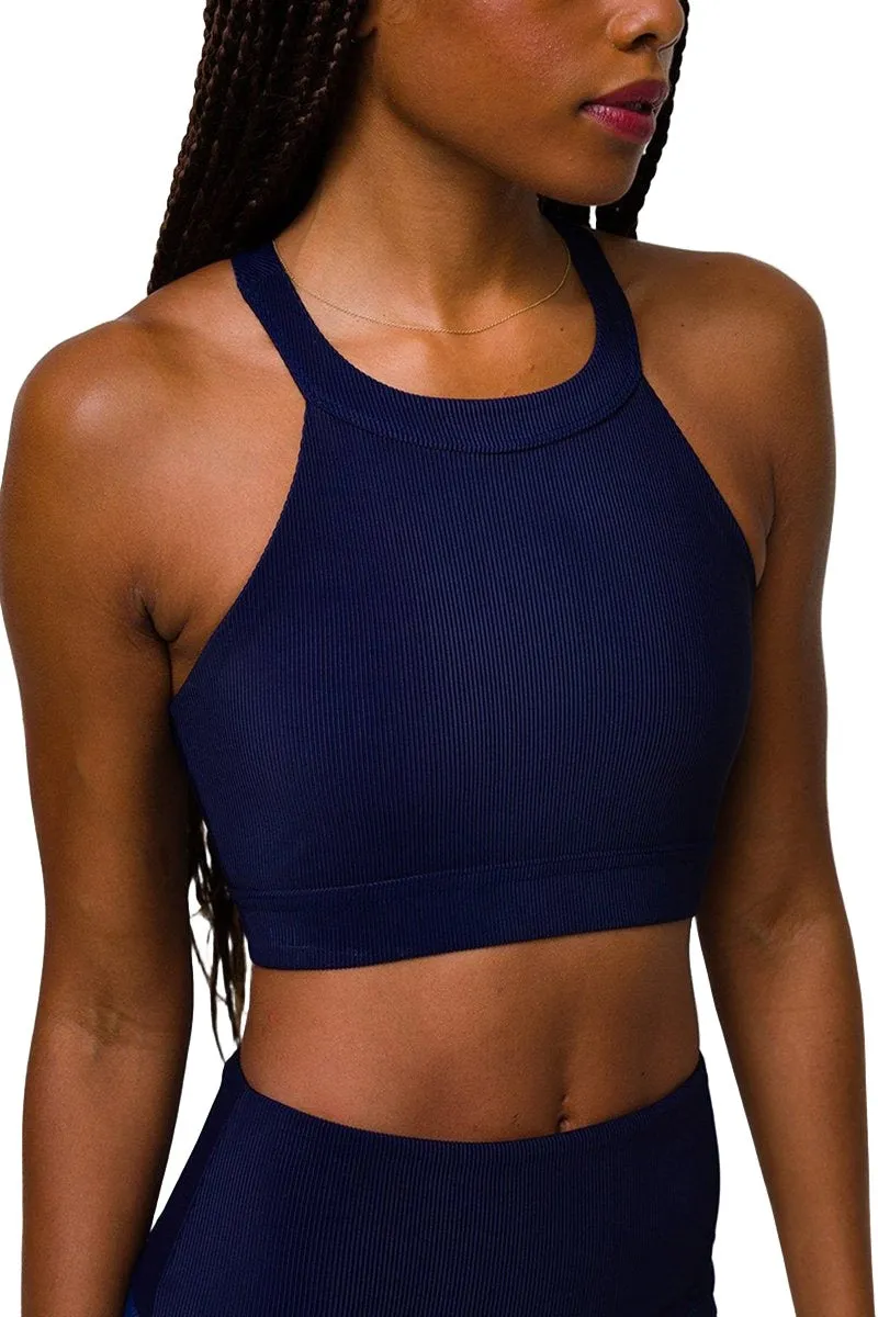 Onzie High Neck Ribbed Cropped Top 3789