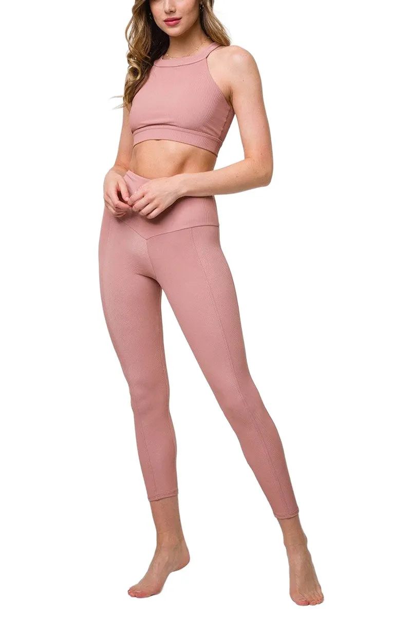 Onzie High Neck Ribbed Cropped Top 3789