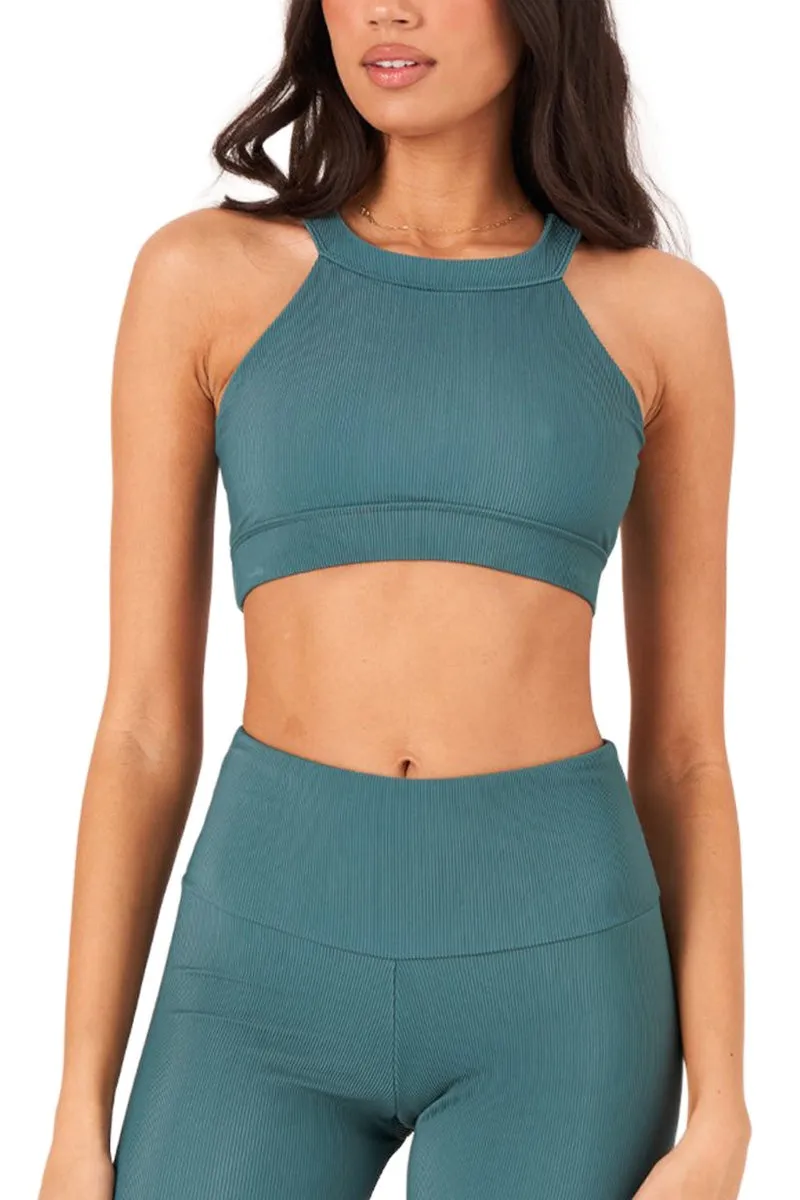 Onzie High Neck Ribbed Cropped Top 3789