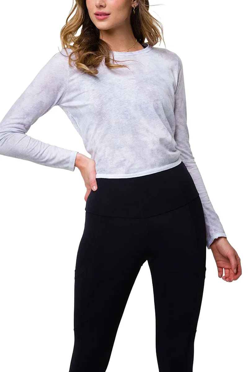 Onzie Vintage Long Sleeve Tie Back Top 3795