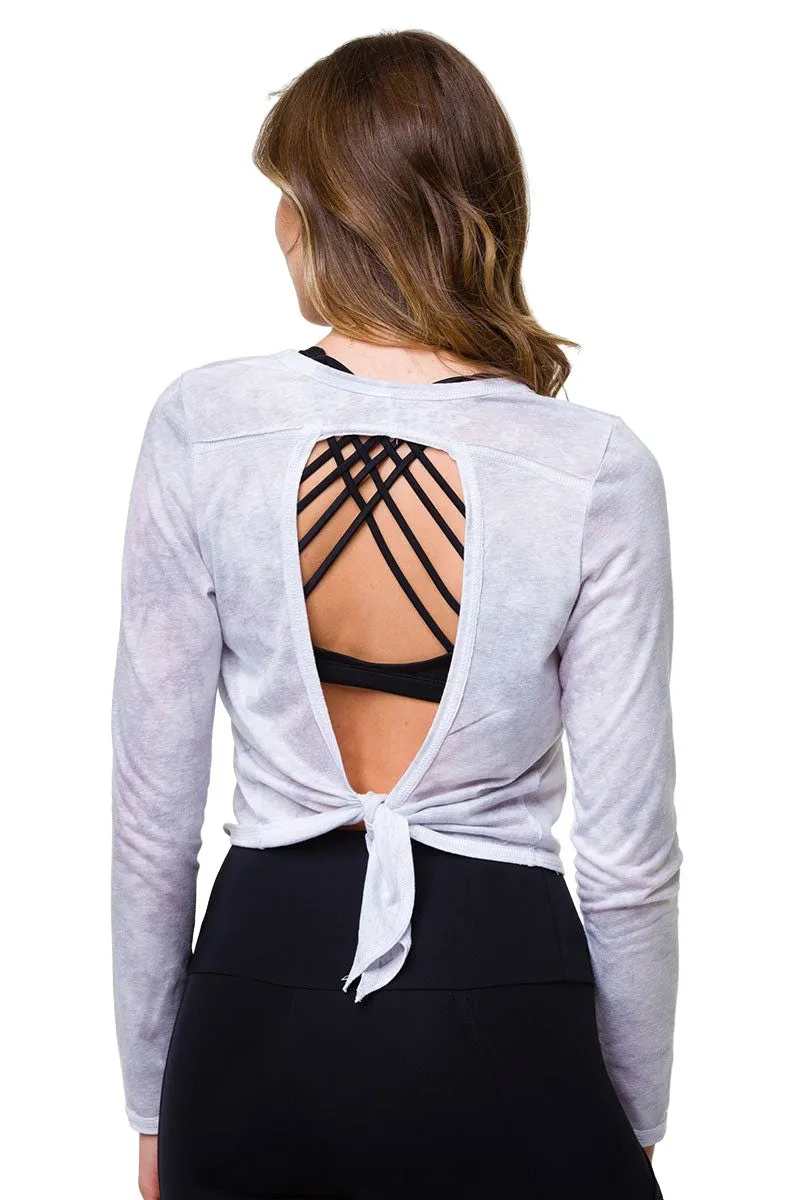 Onzie Vintage Long Sleeve Tie Back Top 3795