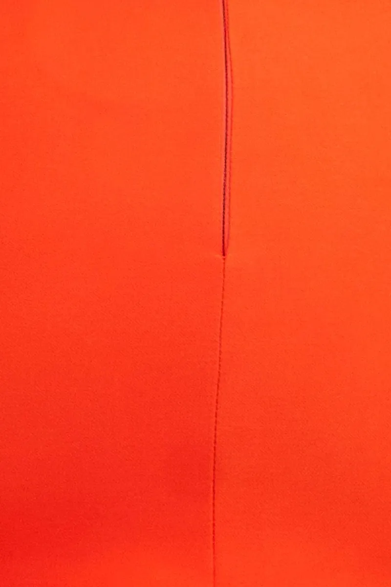 Orange Mini Skirt High Rise