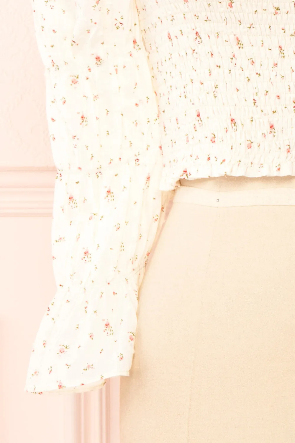 Orithyia | Floral Crop Top w/ Square Neckline