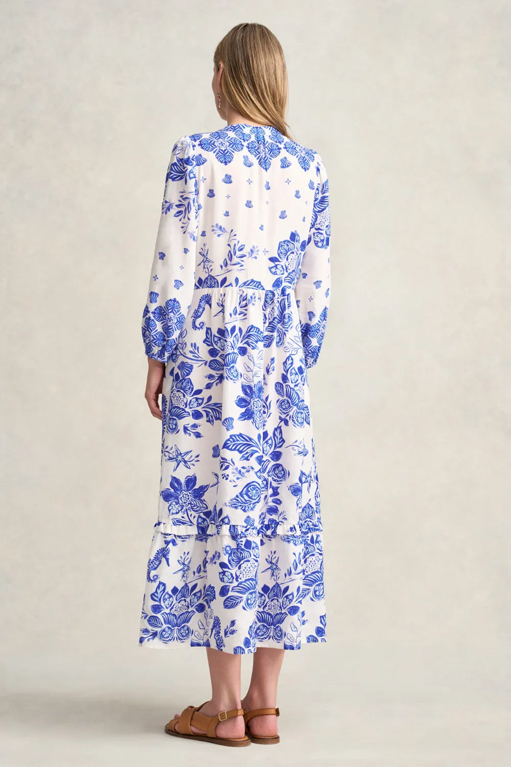 Printed Tiered Maxi Dress - Toile De Seaside