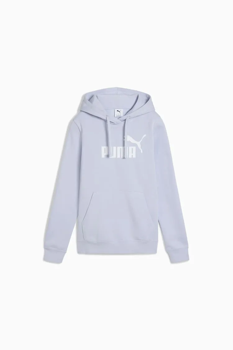 PUMA WOMEN'S ESSENTIALS LOGO FLEECE BLUE HOODIE