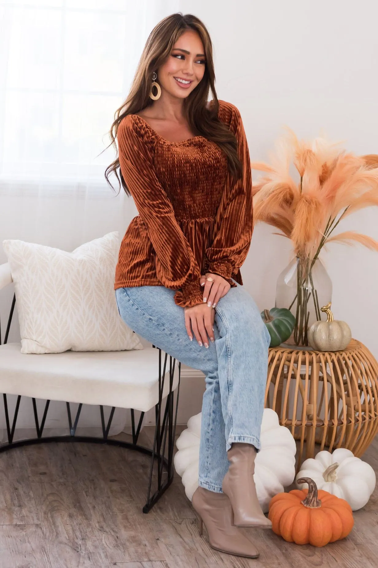 Ready For Anything Modest Peplum Top
