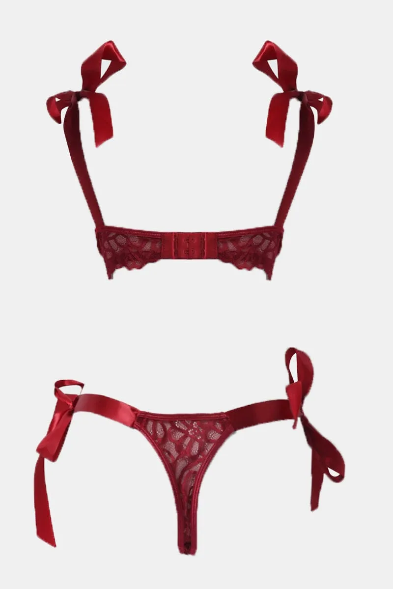 Red Lace Lingerie Set