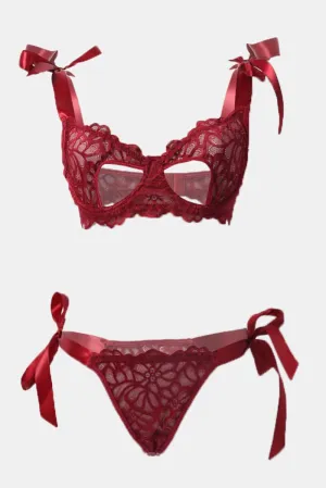 Red Lace Lingerie Set