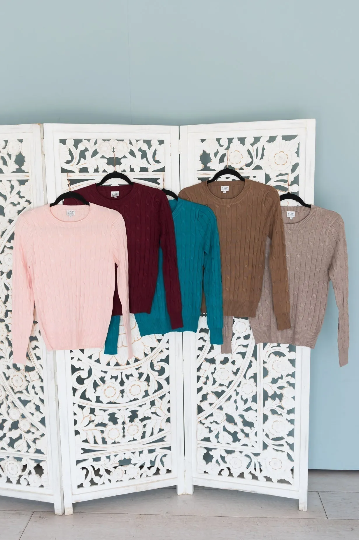 Restful Nights Modest Twisted Cable knit Sweater