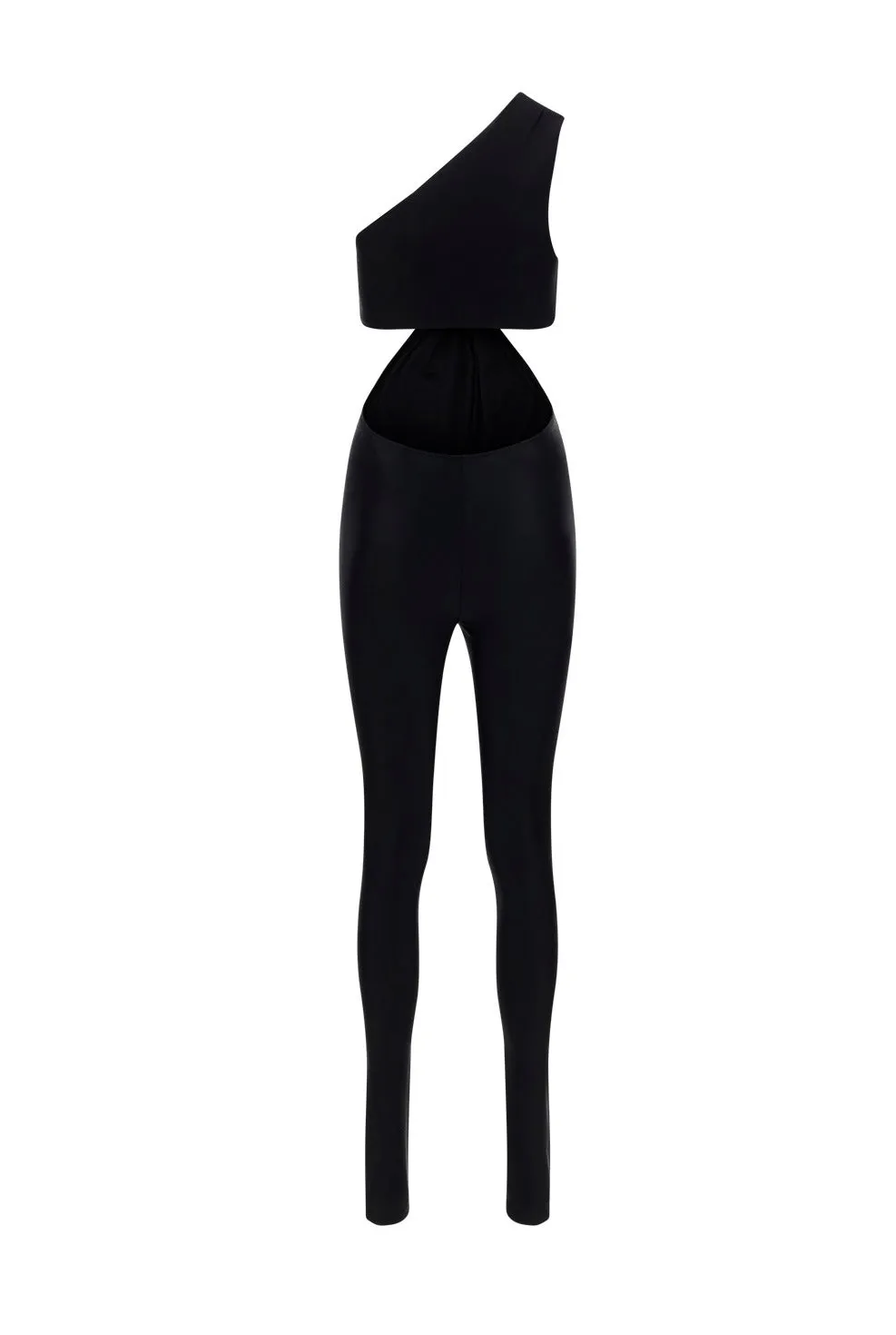 Saint Laurent Cut-Out One-Shoulder Jumpsuit