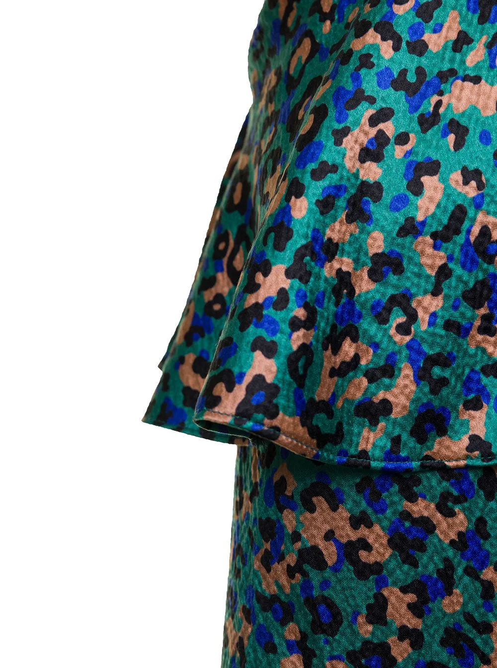 Saint Laurent One-Shoulder Ruffle Mini Dress