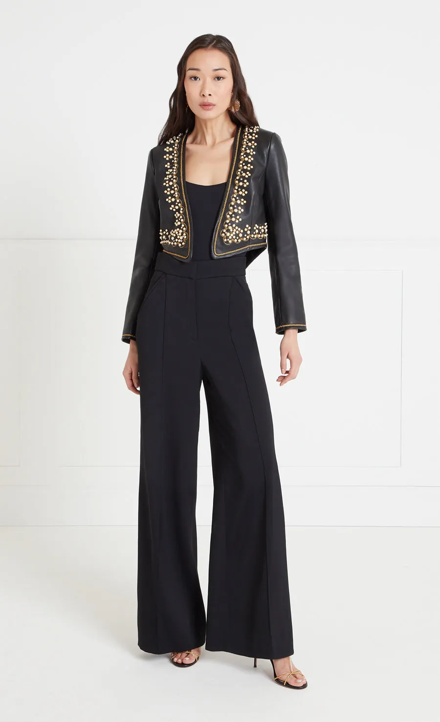 Salerno Cropped Jacket - Black