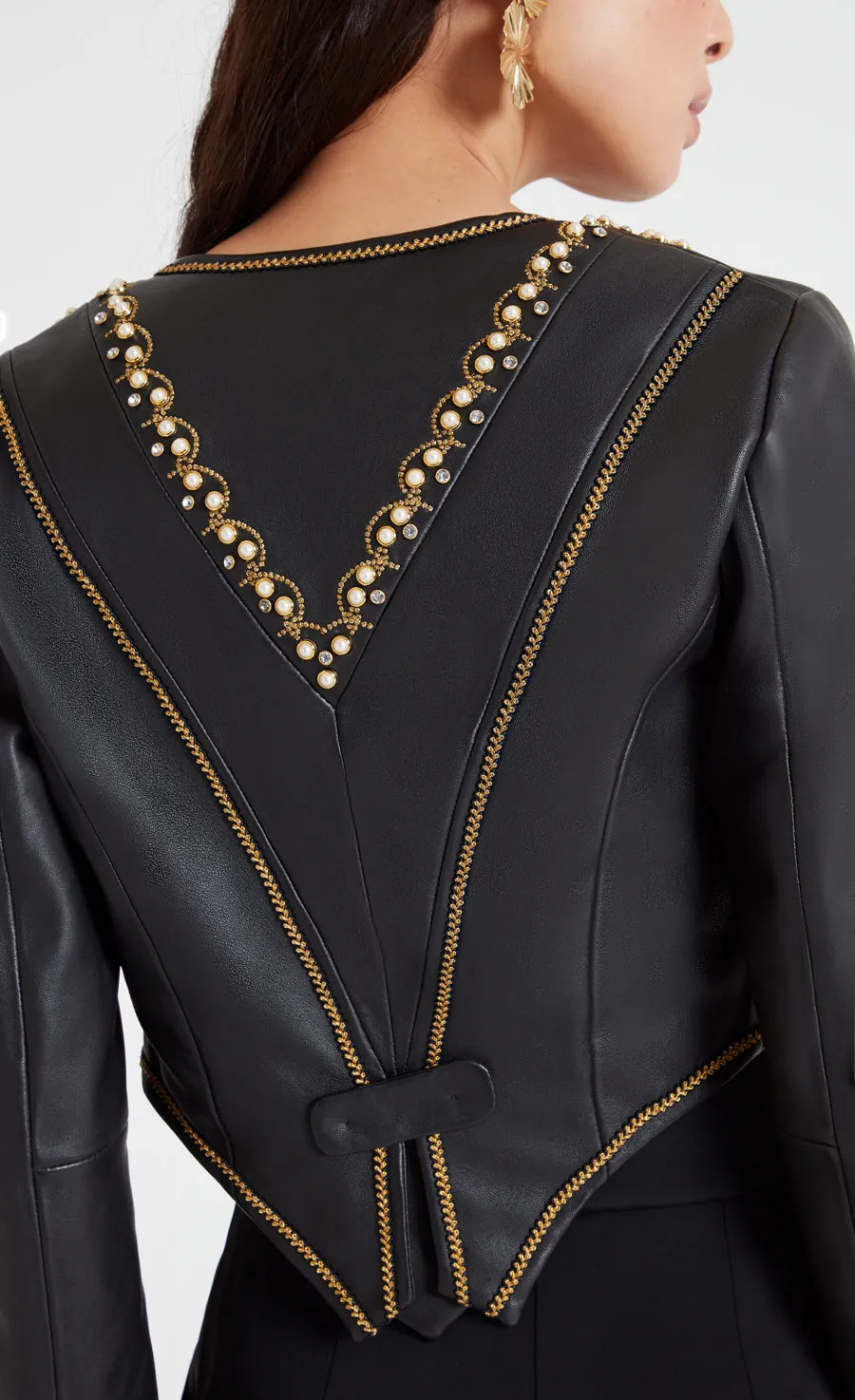 Salerno Cropped Jacket - Black