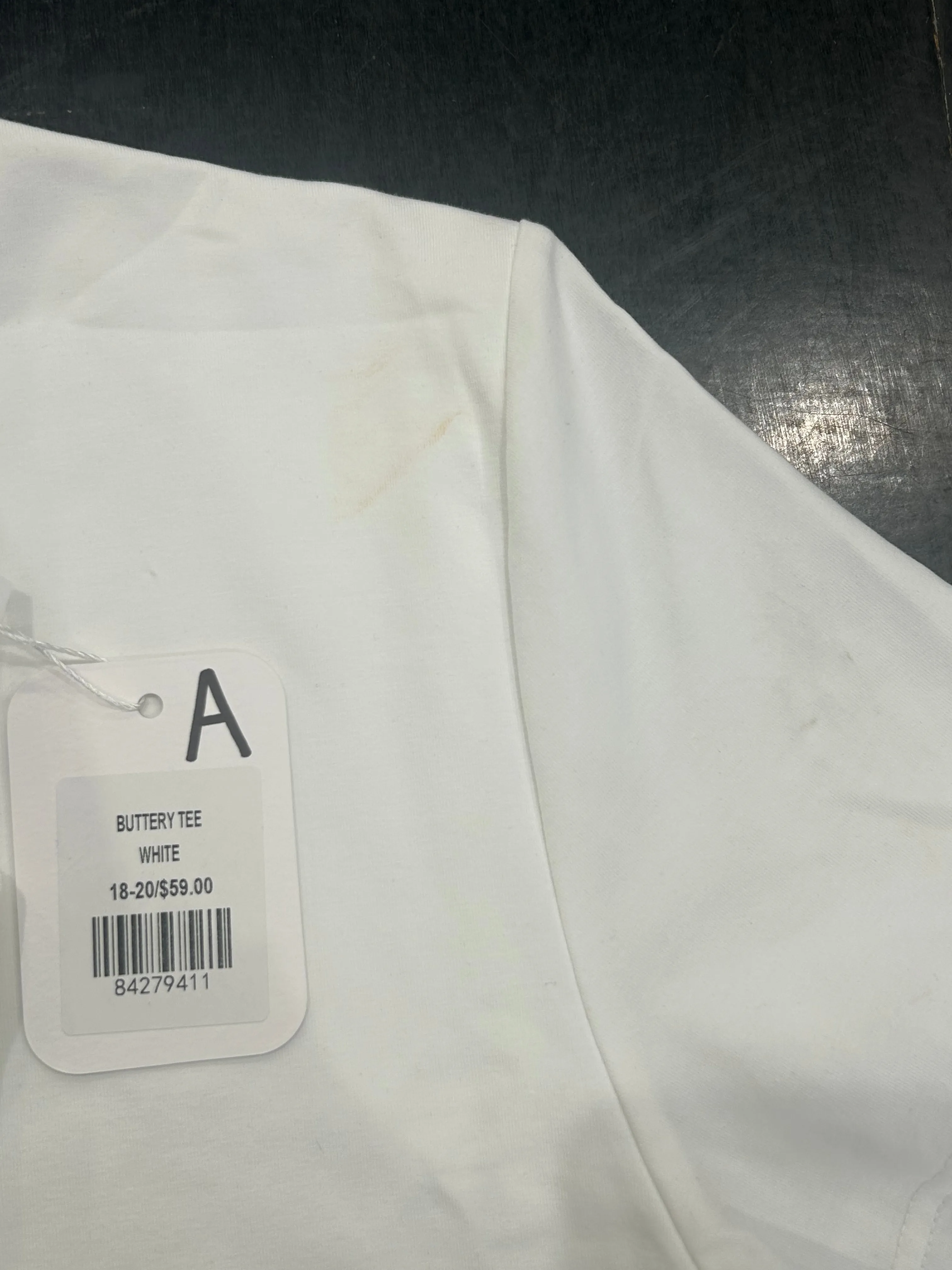 SAMPLE - BUTTERY TEE WHITE