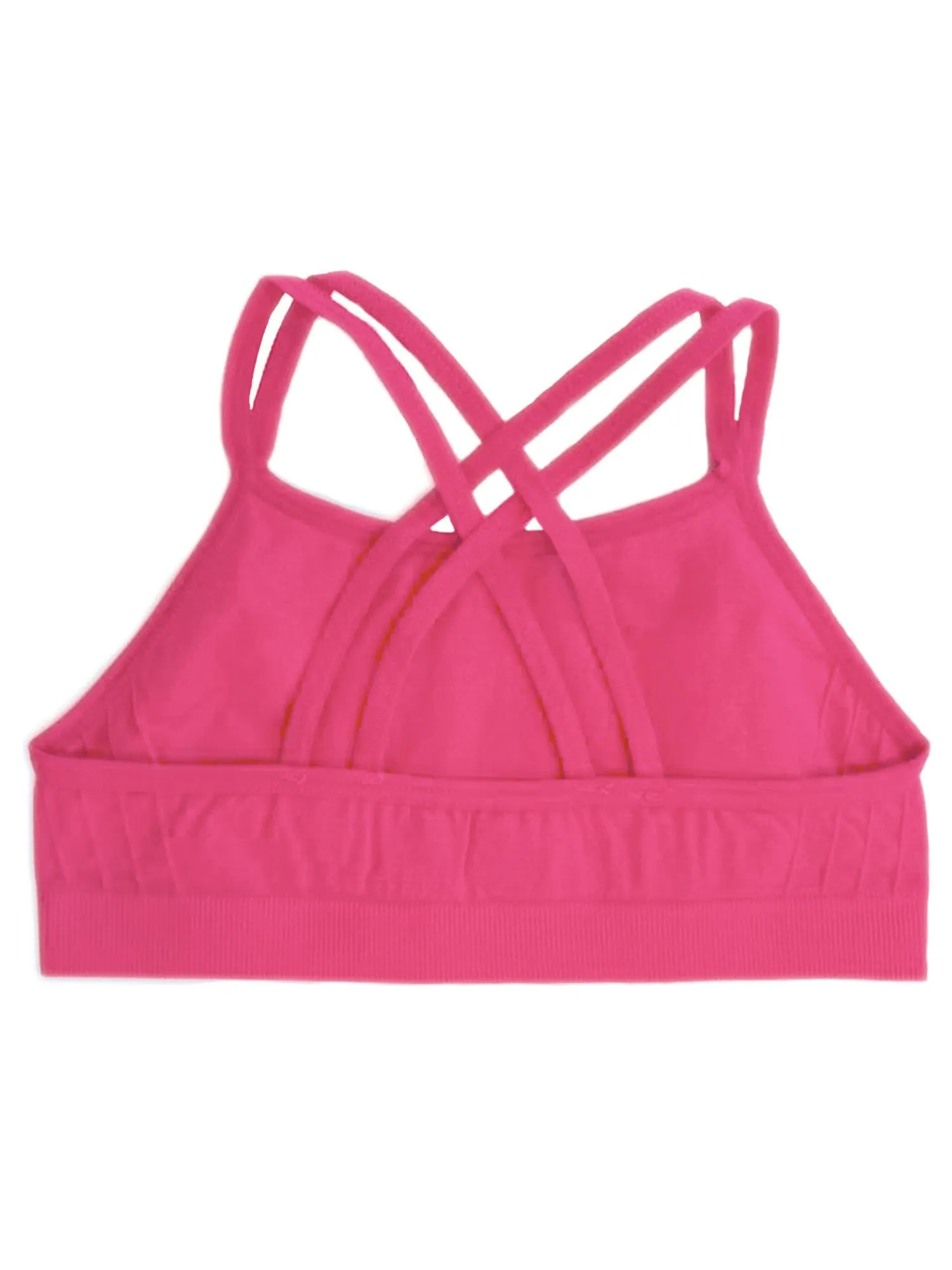 Seamless Activewear Sports Bra - Fuchsia Orange