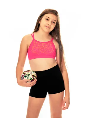 Seamless Activewear Sports Bra - Fuchsia Orange