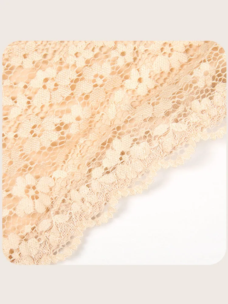 Seamless High Waist Tummy Control Lace Butt Lift Shaper Shorts