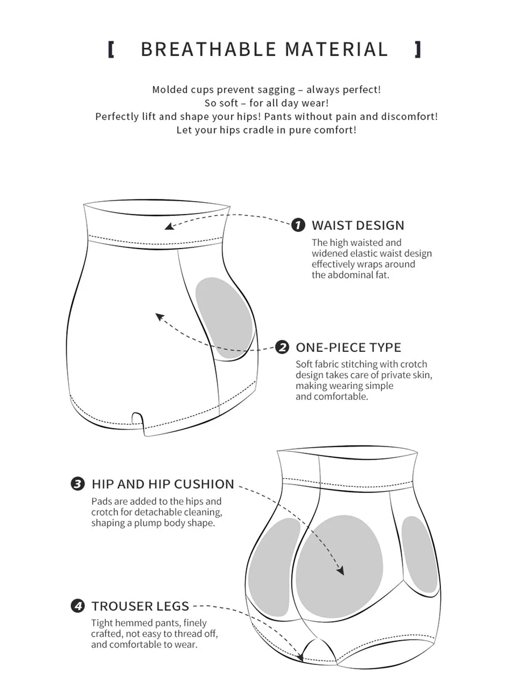 Seamless Hip Enhancer Shaper BoyShorts