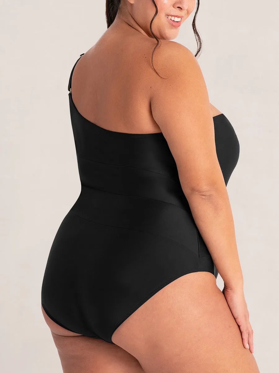 Shapermint Essentials One Shoulder Control Swimsuit