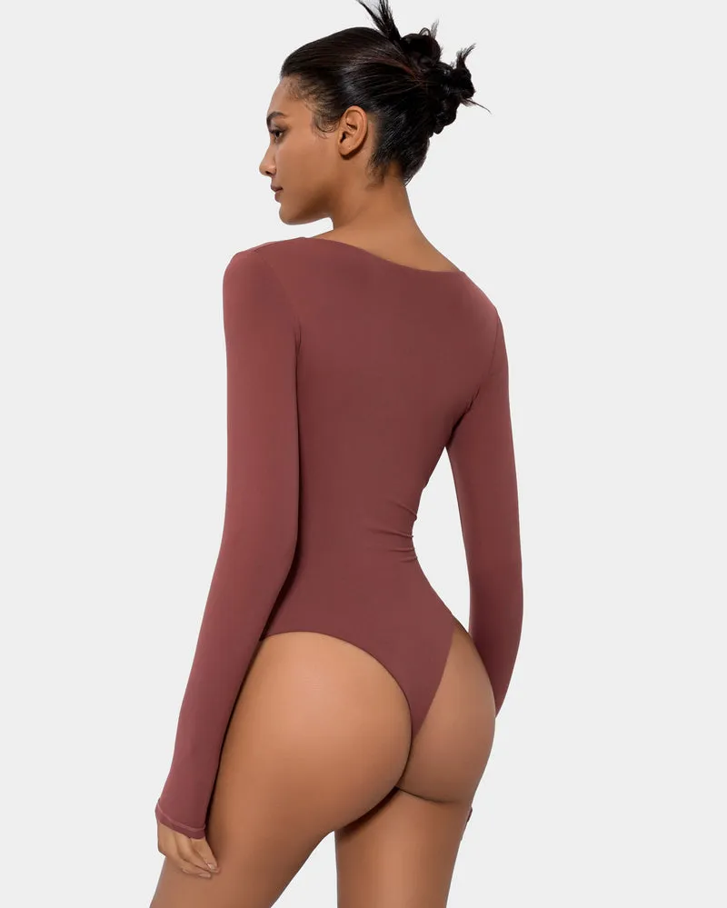 Square Neck Double Lined Shapewear Bodysuit