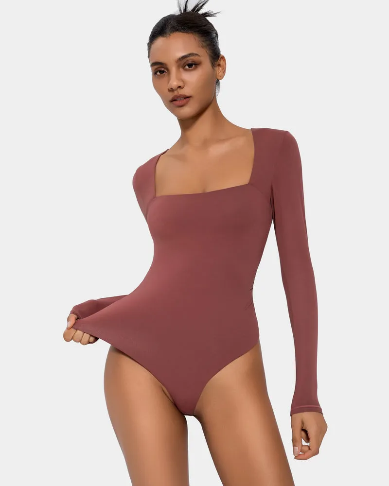 Square Neck Double Lined Shapewear Bodysuit