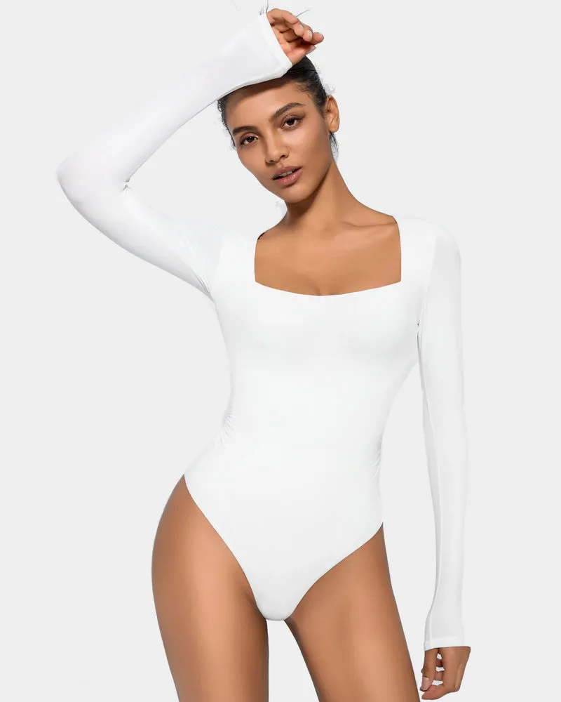 Square Neck Double Lined Shapewear Bodysuit