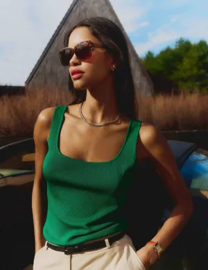 Square Neck Sweater Tank