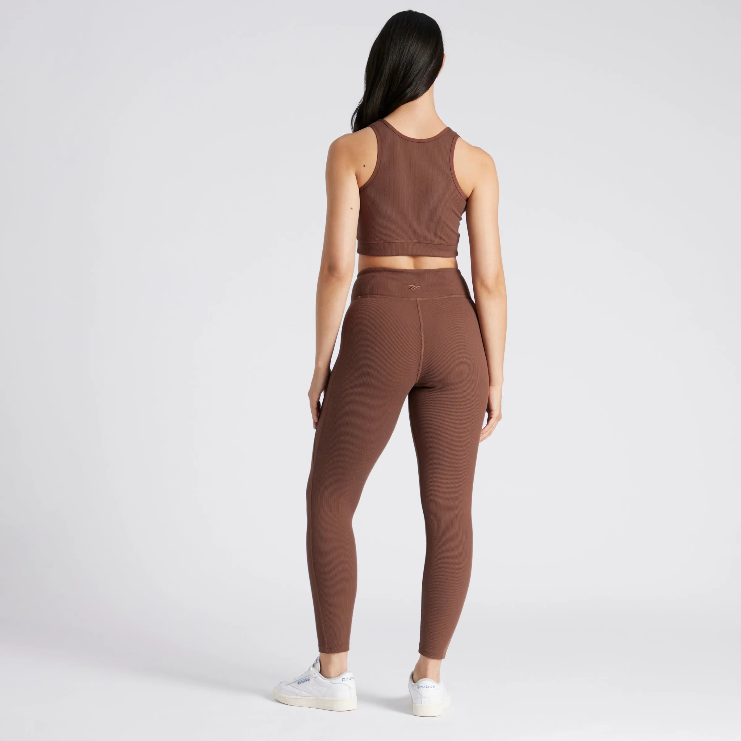 Studio Rib Crop Mahogany