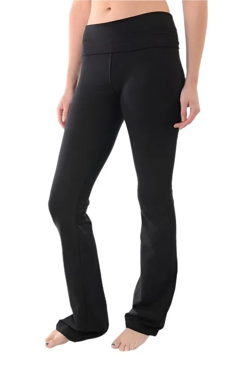 T-Party Fold Over Waist Solid Yoga Pants CJ7016