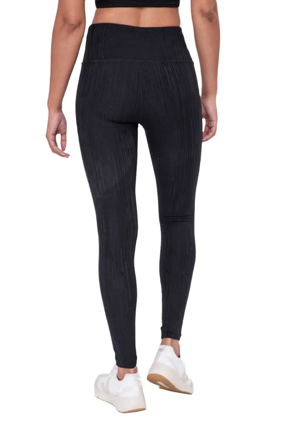 Textured Lines Jacquard High Waist Leggings APH8090