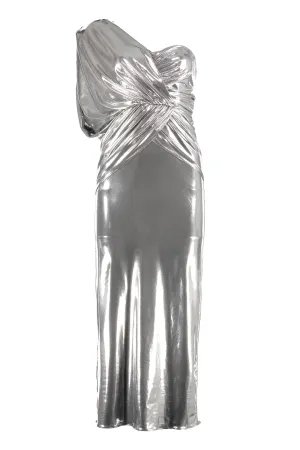The Attico One-Shoulder Midi Dress
