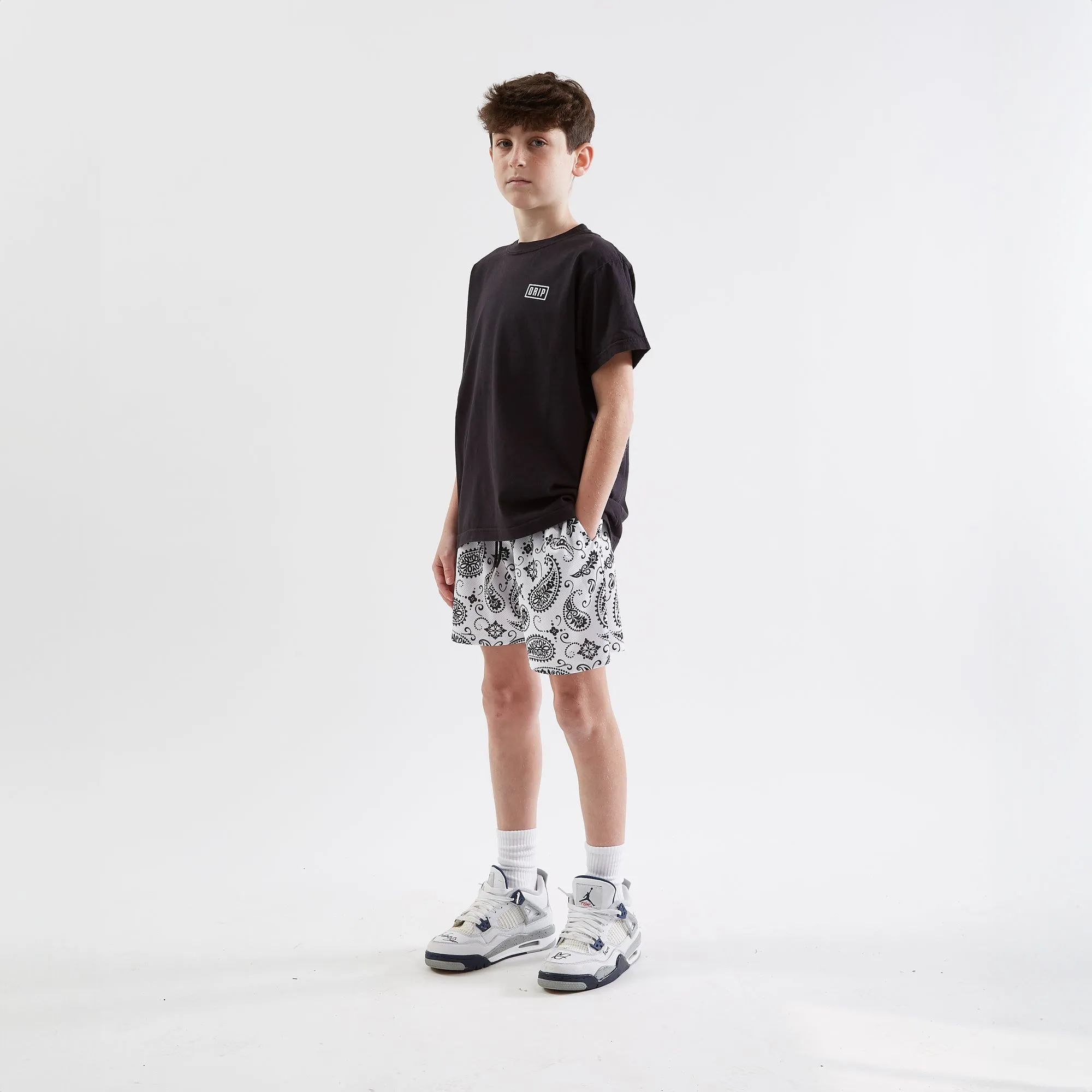 The Drip Shop Kids' Paisley Paradise Shorts