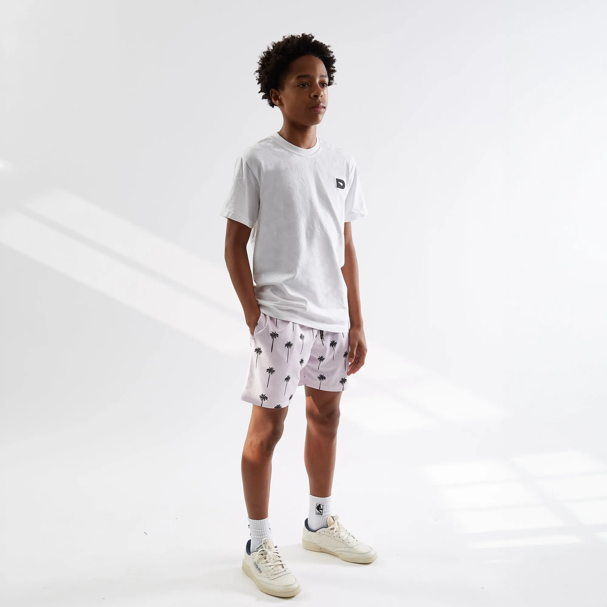 The Drip Shop Kids' Pink Palms Shorts