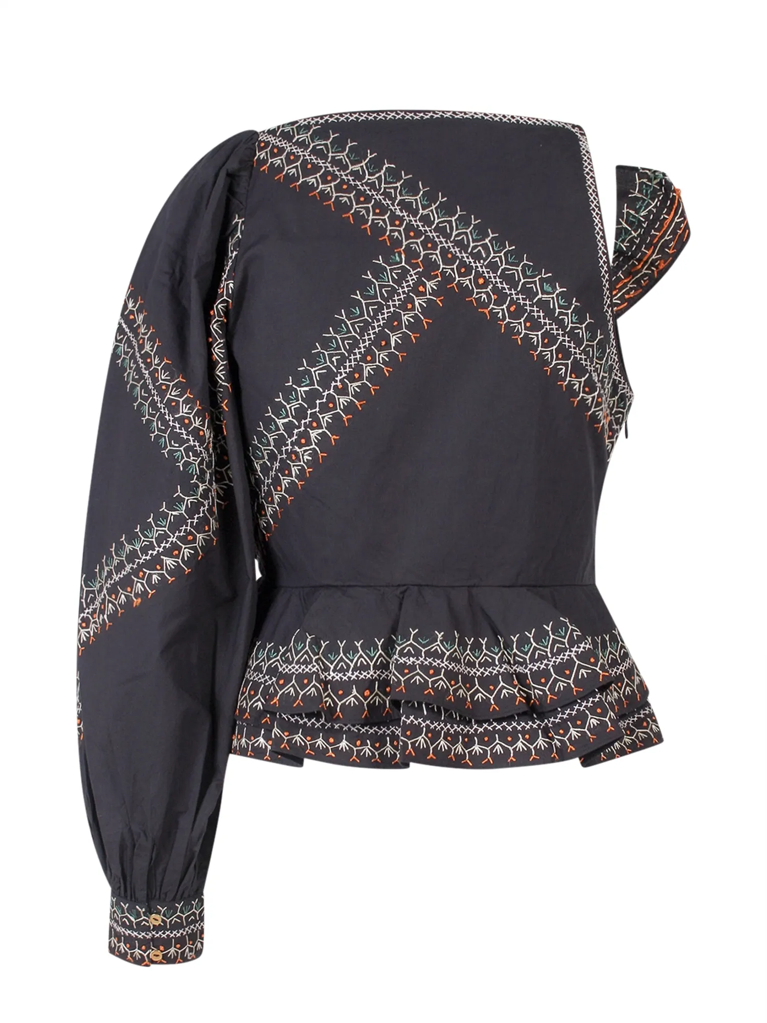 Ulla Johnson Arjun One-Shoulder Blouse
