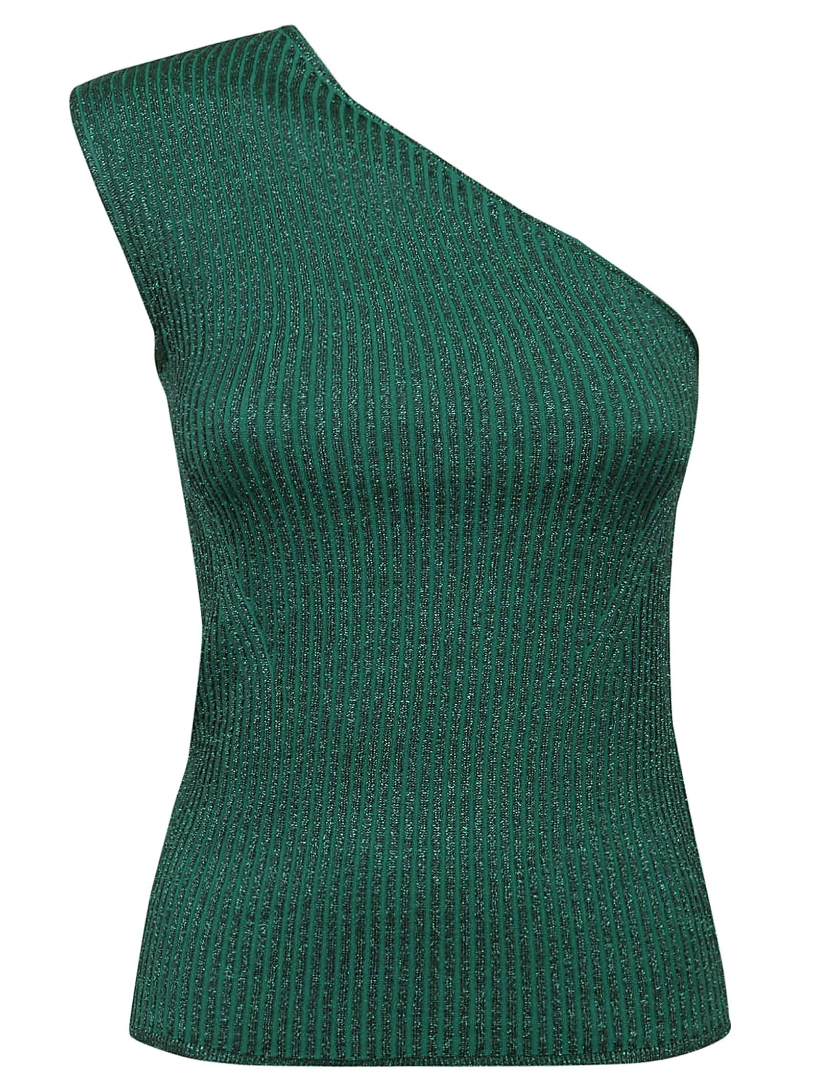 Valentino One-Shoulder Knitted Tank Top