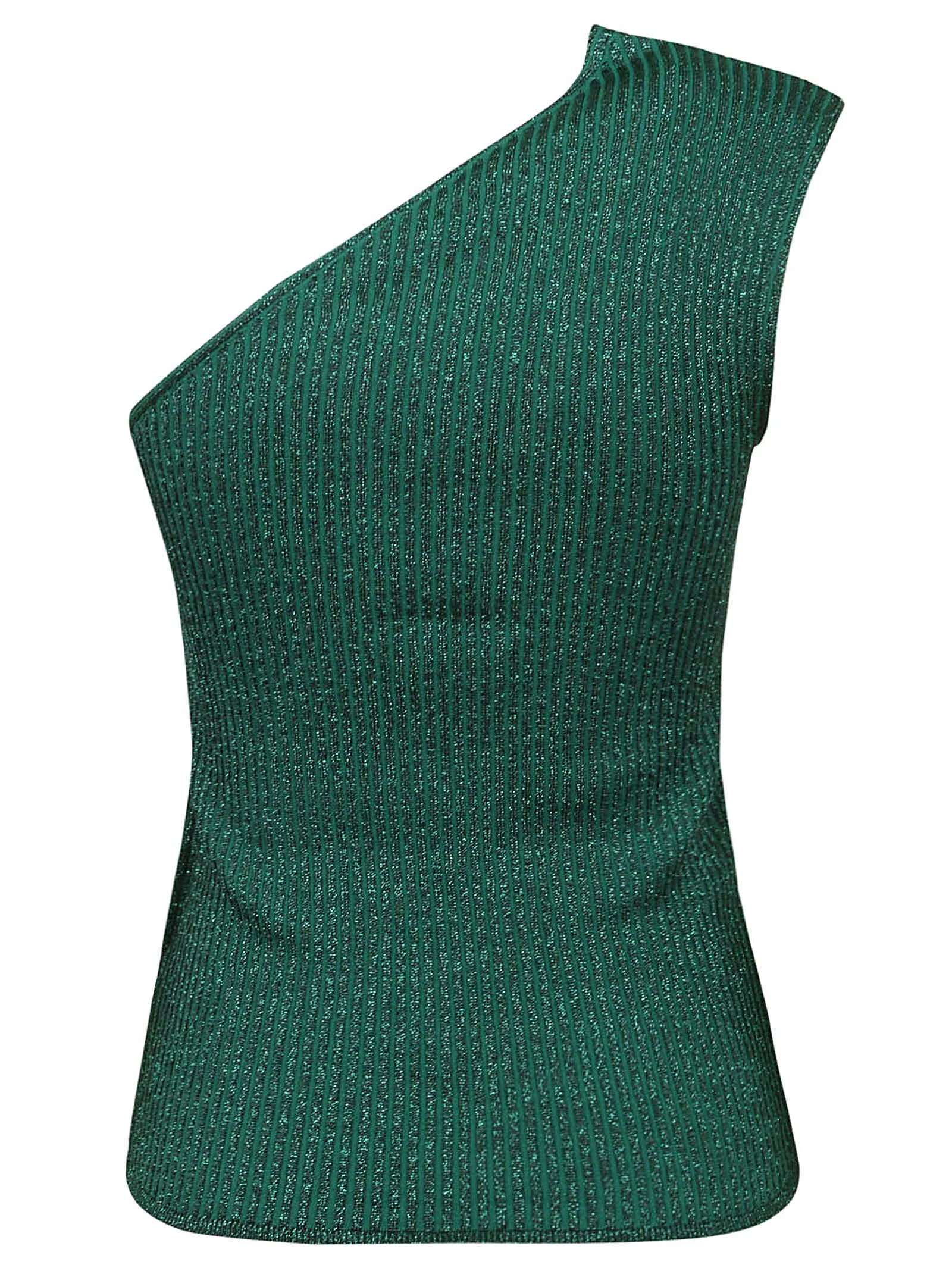 Valentino One-Shoulder Knitted Tank Top
