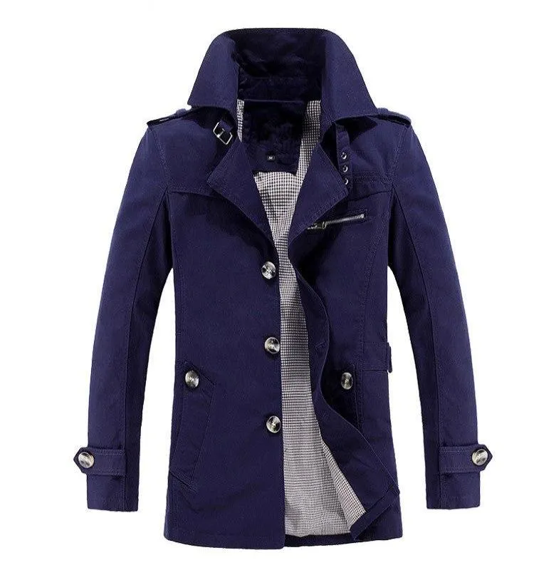 West Louis™ Autumn Trench Coat Fashion Design