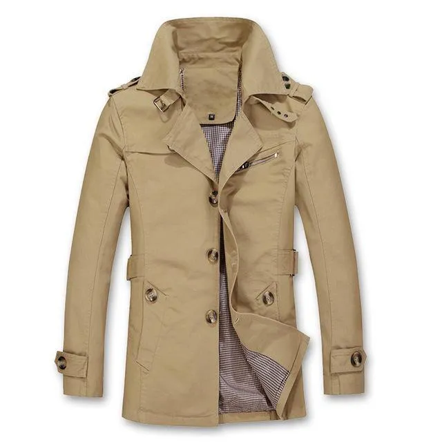 West Louis™ Autumn Trench Coat Fashion Design
