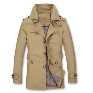 West Louis™ Autumn Trench Coat Fashion Design