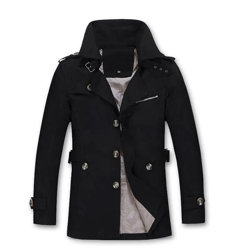 West Louis™ Autumn Trench Coat Fashion Design