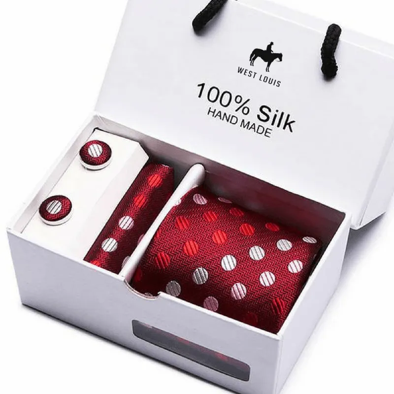West Louis™ Branded Silk Hand Made Necktie