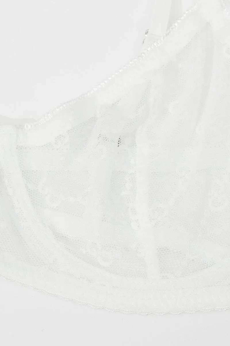 White Mesh Lingerie Set