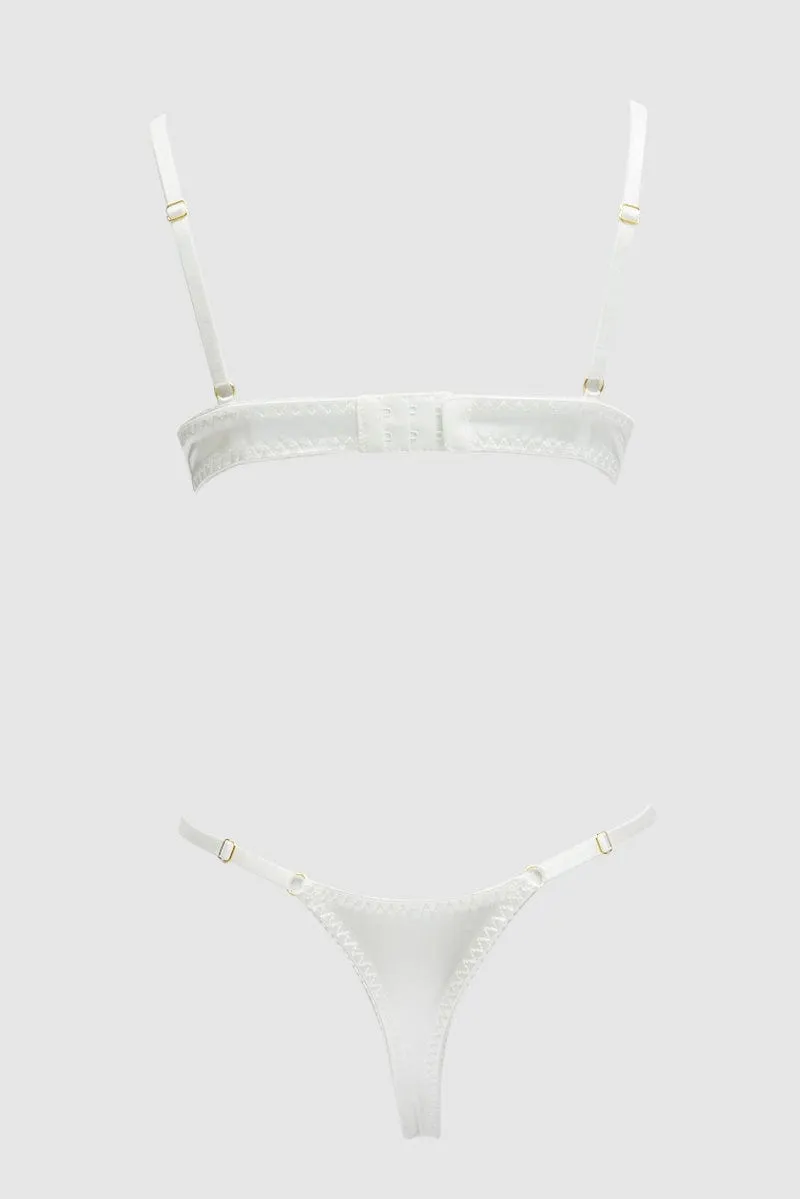 White Satin Lingerie Set