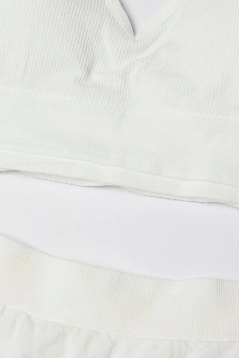 White Seamless Lingerie Set