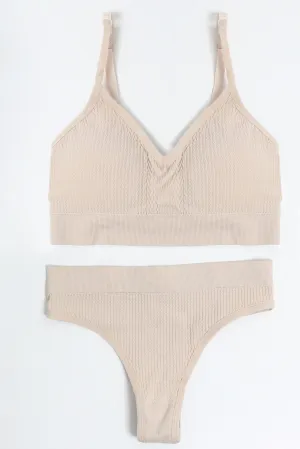White Seamless Lingerie Set