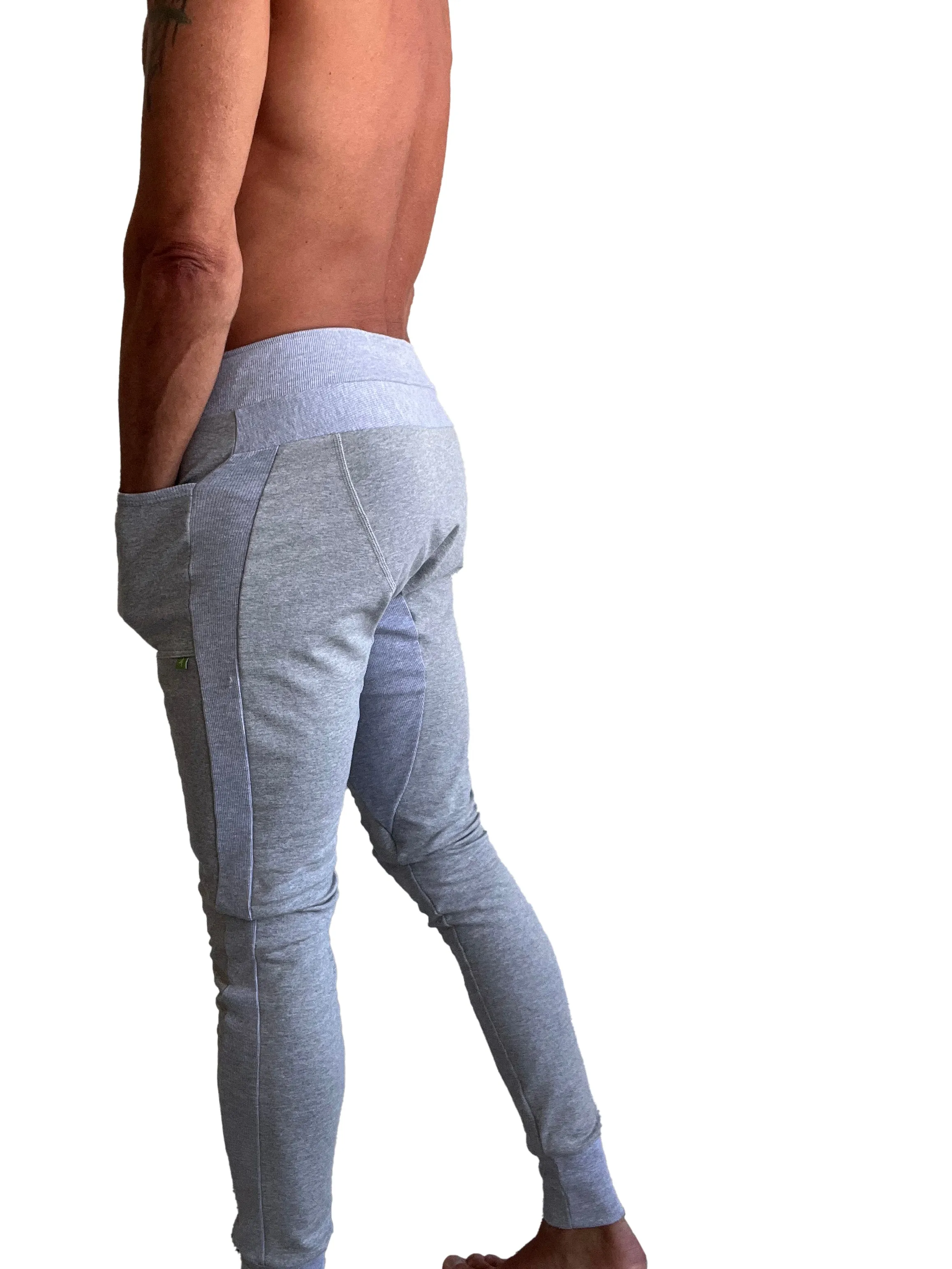 **Winter Edition** Luxury-Fleece Long Cuffed Jogger & Yoga Sweat Pants (Light Heather Grey)