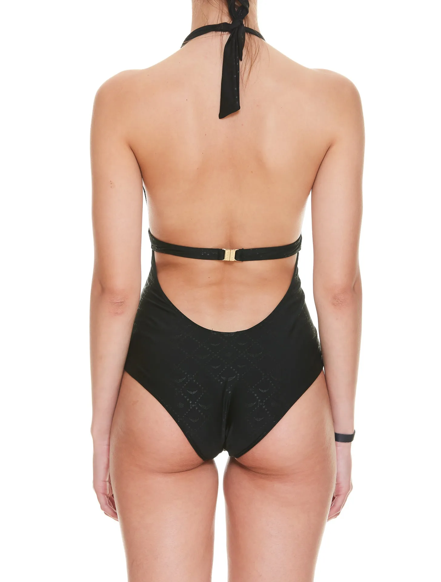 Zadig & Voltaire Logo Detailed Halterneck One-Piece Swimsuit