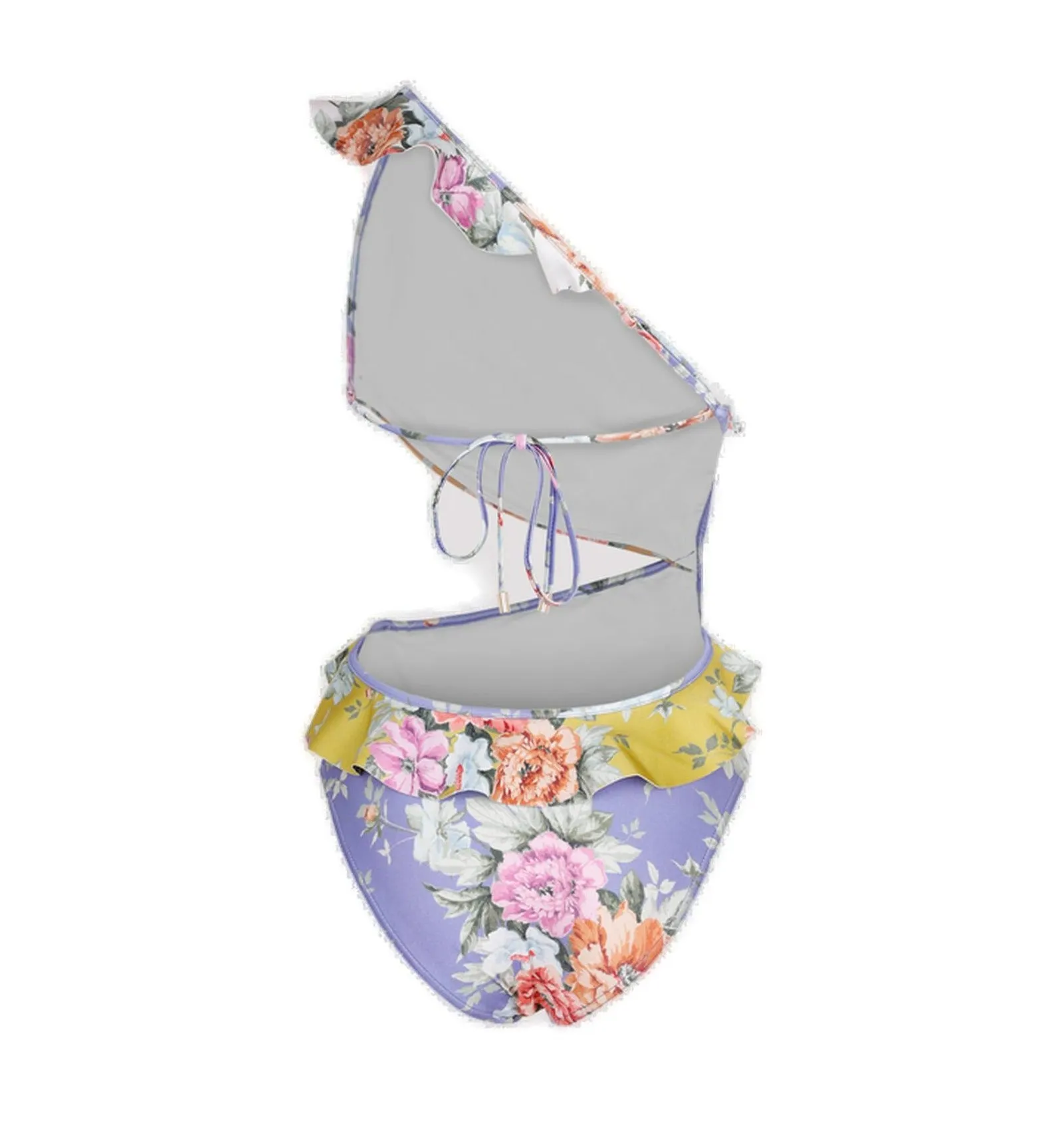 Zimmermann Pattie Cut-Out Frill One-Piece Swimsuit